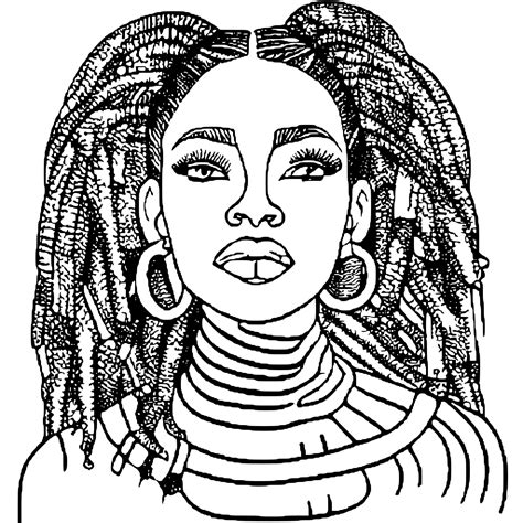 afro coloring pages